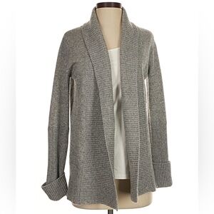 VINCE Cashmere Wool Blend Open Cardigan Sweater Shawl Gray Cozy Cabincore Large